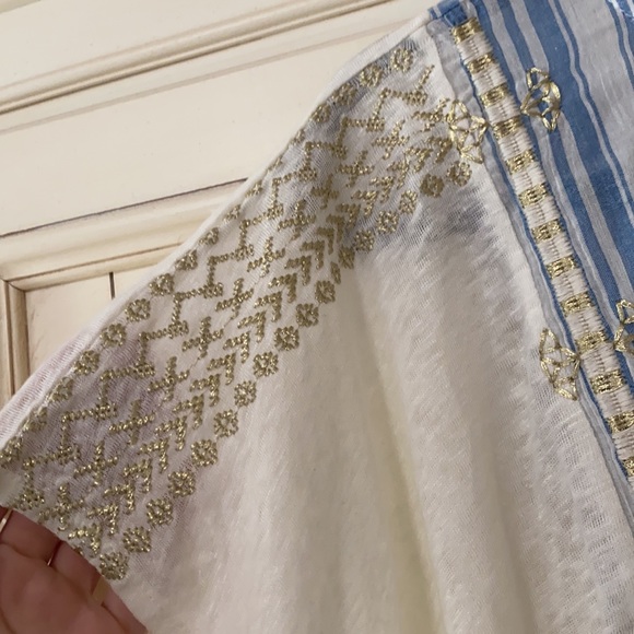 NWT Embroidered Striped J. Crew Top - Picture 3 of 5